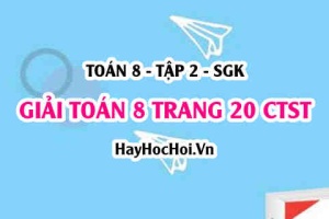 Giải Toán 8 trang 20 tập 2 Chân trời sáng tạo SGK